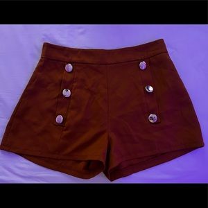 Rust brown shorts - SHEIN
